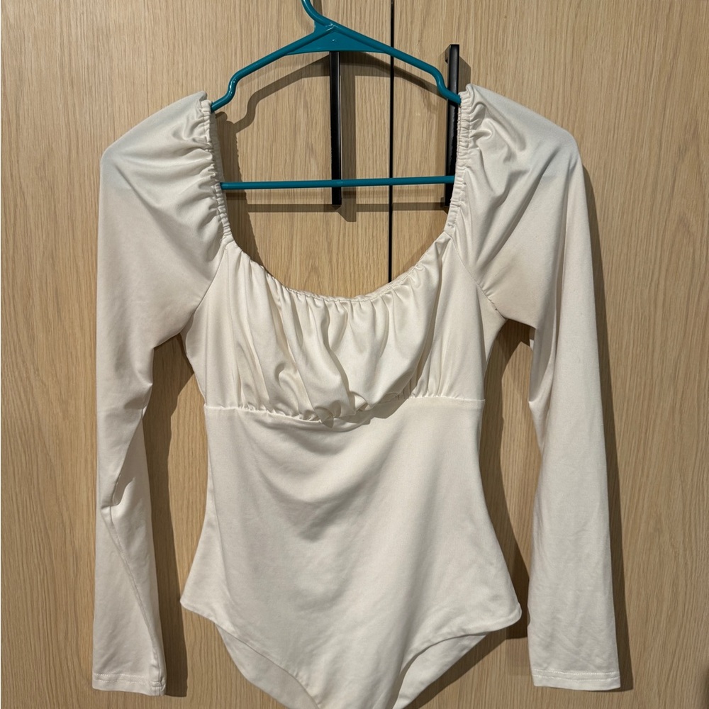 Elegant Cream Long Sleeve Top